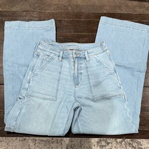 American Eagle Outfitters Light Blue Straight-Leg Carpenter Jeans